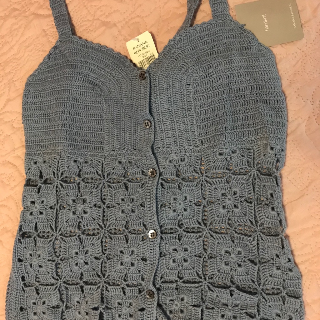 Hand Stitched Top With Buttoned Front Hand Stitched Top With Buttoned Front